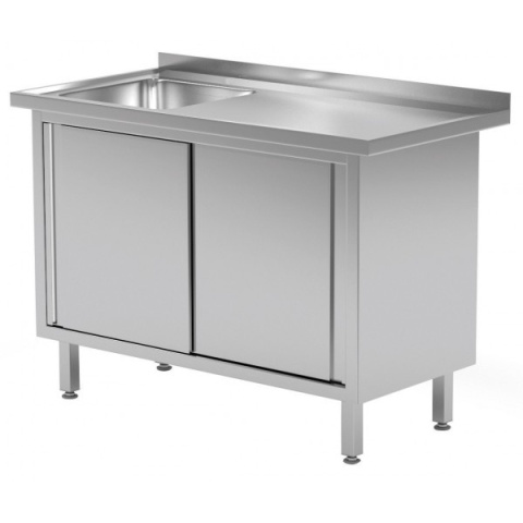 Szafka ze zlewem, drzwi suwane, komora po lewej 1200x600x850 Szafka ze zlewem, drzwi suwane, komora po lewej 1200x600x850