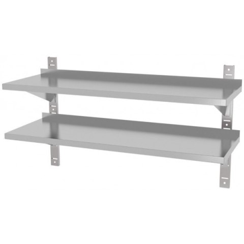 Półka nierdzewna podwójna przestawna 1300x300x600 Półka nierdzewna podwójna przestawna 1300x300x600